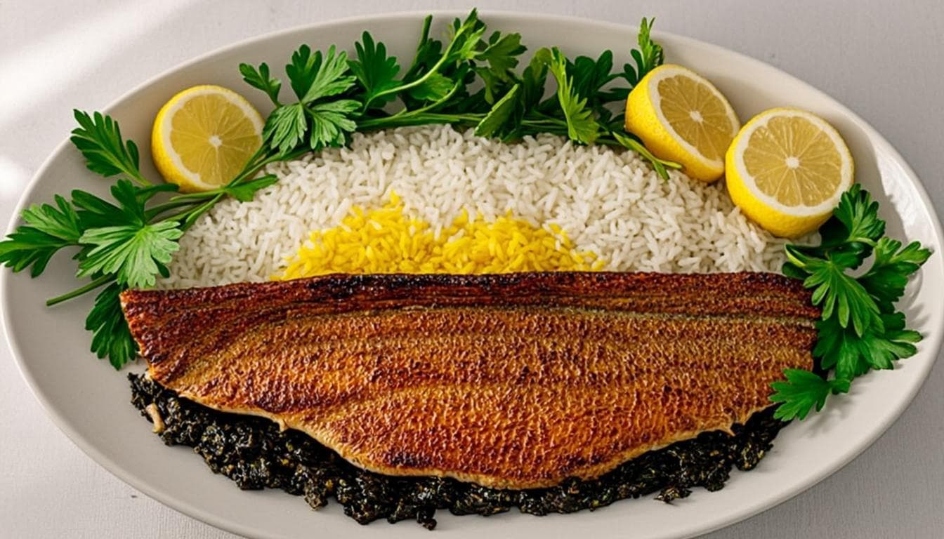 سبزی‌پلو با ماهی