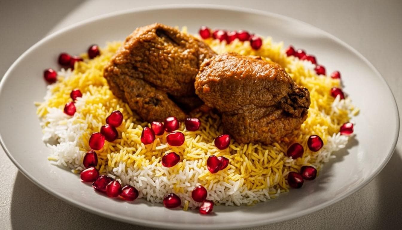 زرشک‌پلو با مرغ